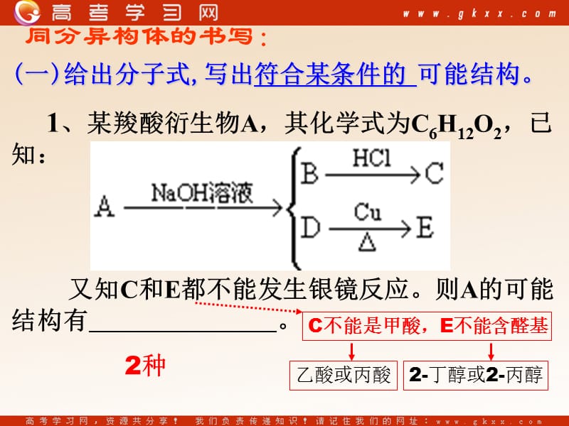 化学：《化学烃的衍生物》复习（2）--同分异构体（新人教选修5）_第3页