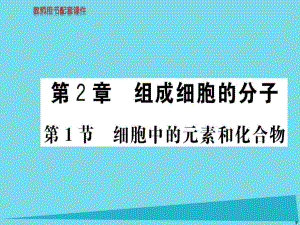 高中生物 第2章 第1節(jié) 細胞中的元素和化合物課件 新人教版必修1