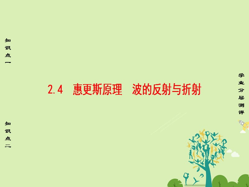 高中物理 第2章 機(jī)械波 2_4 惠更斯原理 波的反射與折射課件 滬科版選修3-4_第1頁