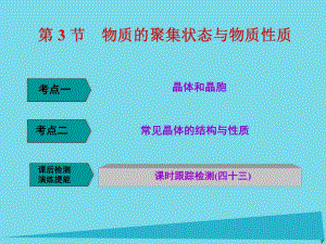 高中化學(xué)一輪復(fù)習(xí) 第11章 物質(zhì)結(jié)構(gòu)與性質(zhì) 第3節(jié) 物質(zhì)的聚集狀態(tài)與物質(zhì)性質(zhì)課件 魯教版