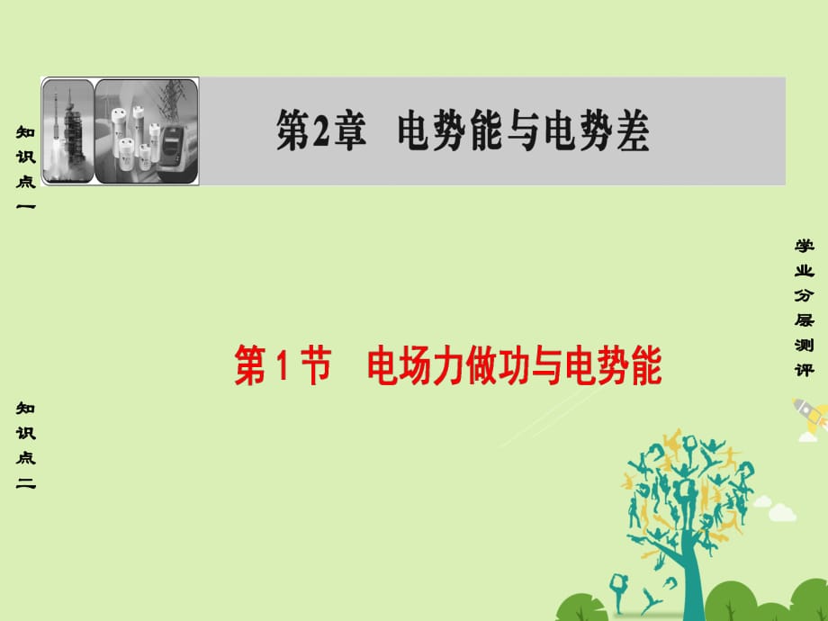 高中物理 第2章 電勢能與電勢差 第1節(jié) 電場力做功與電勢能課件 魯科版選修3-1_第1頁