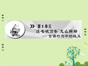 高中語文 第6單元 讀書破萬卷”怎么解釋課件 魯人版選修《語言的運用》