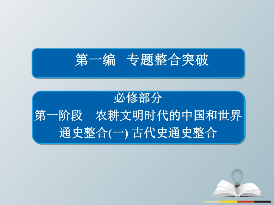 高三歷史大二輪復(fù)習(xí) 第一編 專(zhuān)題整合突破 通史整合1課件_第1頁(yè)