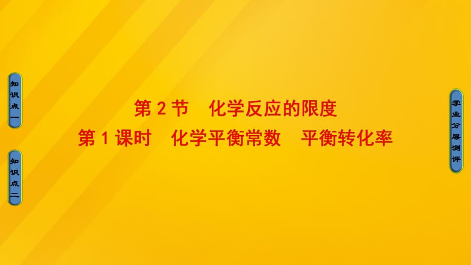 高中化學 第2章 化學反應的方向、限度與速率 第2節(jié) 化學反應的限度（第1課時）化學平衡常數 平衡轉化率課件 魯科版選修4_第1頁