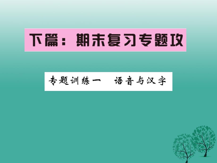 八年级语文下册 专题复习训练一 语音与汉字课件 （新版）新人教版_第1页