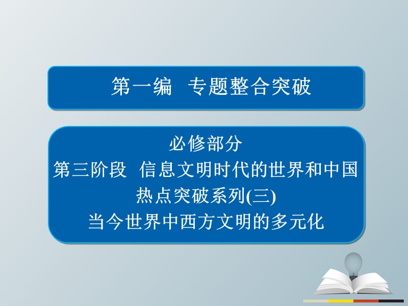 高三历史大二轮复习 第一编 专题整合突破 热点突破系列3课件_第1页