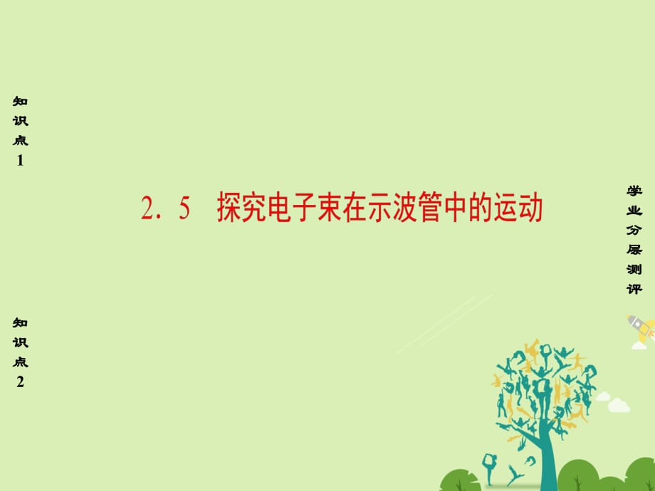 高中物理 第2章 電場與示波器 2_5 探究電子束在示波管中的運(yùn)動(dòng)課件 滬科版選修3-1_第1頁