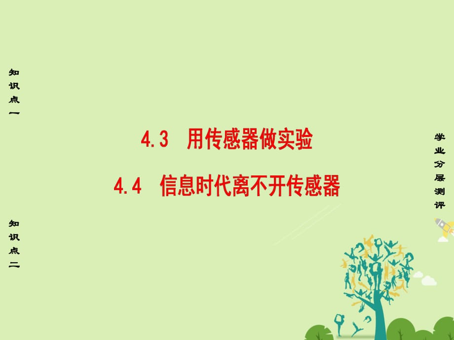 高中物理 第4章 傳感器與現(xiàn)代社會(huì) 4_3用傳感器做實(shí)驗(yàn) 4_4信息時(shí)代離不開傳感器課件 滬科版選修3-2_第1頁