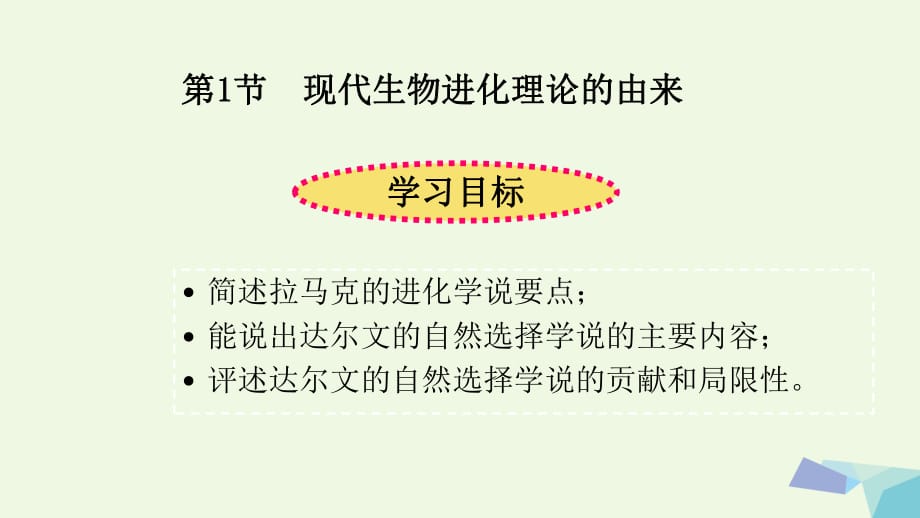 高中物理 7_1 現(xiàn)代生物進(jìn)化理論的由來(lái)課件 新人教版必修2_第1頁(yè)