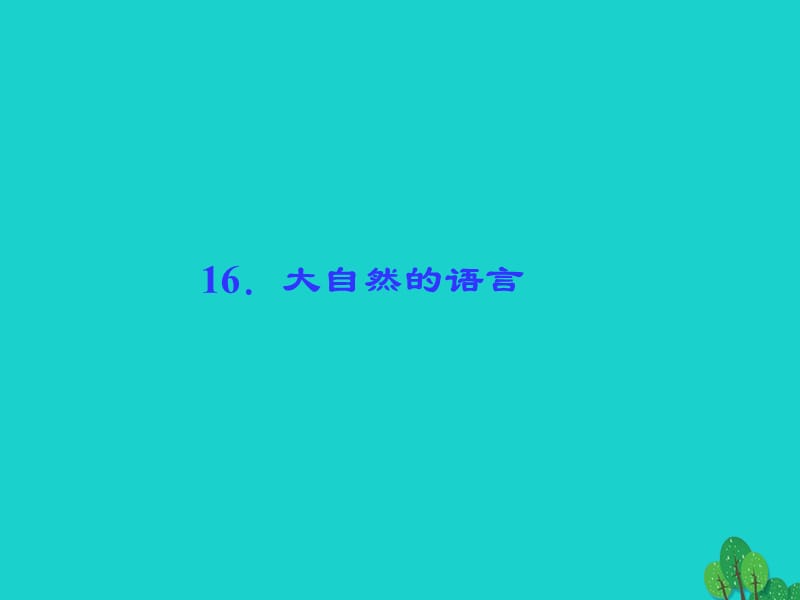 八年级语文上册 第四单元 16《大自然的语言》课件 （新版）新人教版_第1页