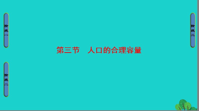 高中地理 第1章 人口的變化 第3節(jié) 人口的合理容量課件 新人教版必修2_第1頁