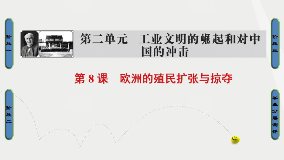 高中歷史 第2單元 工業(yè)文明的崛起和對(duì)中國的沖擊 第8課 歐洲的殖民擴(kuò)張與掠奪課件 岳麓版必修1_第1頁