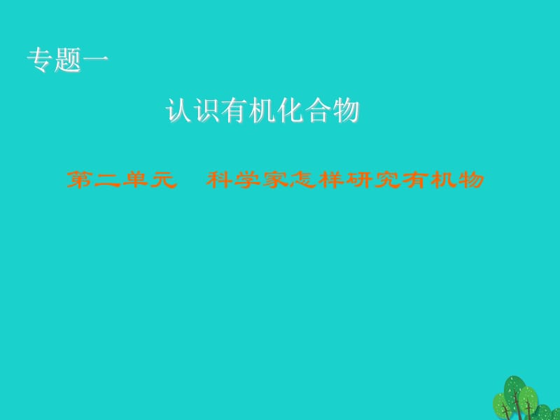 高中化学 1_2 科学家怎样研究有机物课件 苏教版选修51_第1页