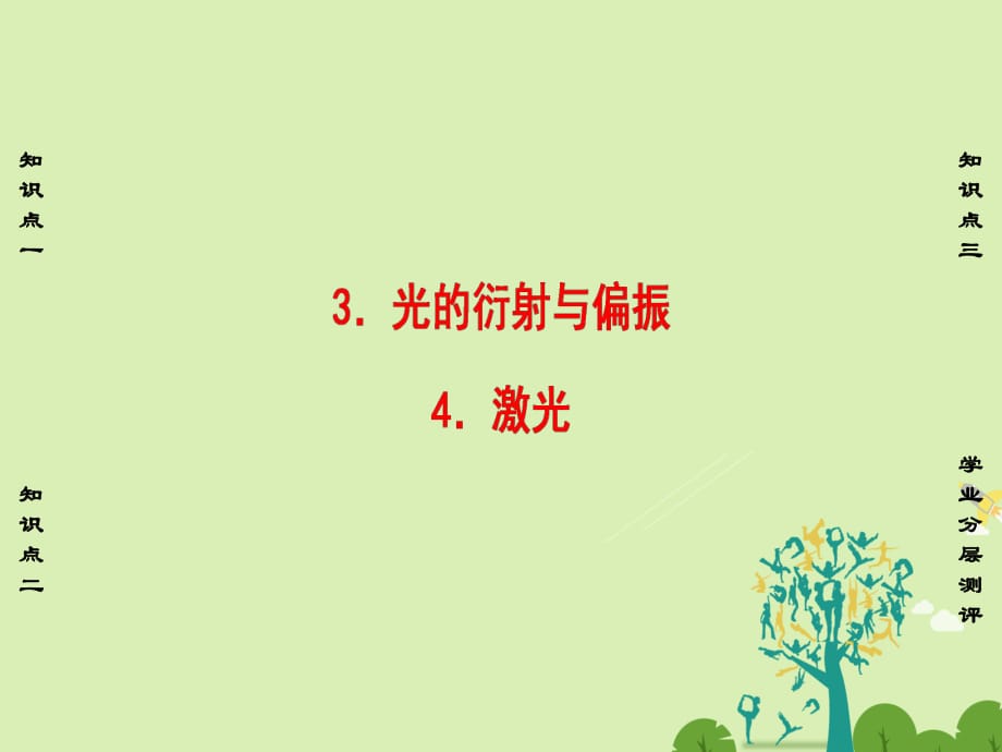 高中物理 第5章 光的波動性 3 光的衍射與偏振 4 激光課件 教科版選修3-4_第1頁