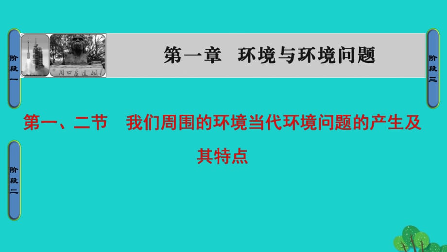 高中地理 第1章 環(huán)境與環(huán)境問題 第1節(jié)、第2節(jié) 我們周圍的環(huán)境當(dāng)代環(huán)境問題的產(chǎn)生及其特點(diǎn)課件 新人教版選修6_第1頁