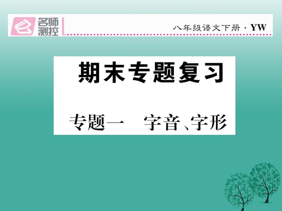 八年级语文下册 专题复习一 字音、字形课件 （新版）语文版_第1页