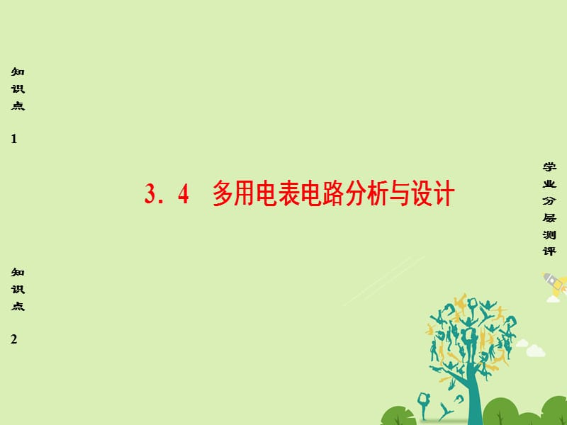 高中物理 第3章 從電表電路到集成電路 3_4 多用電表電路分析與設(shè)計(jì)課件 滬科版選修3-1_第1頁(yè)