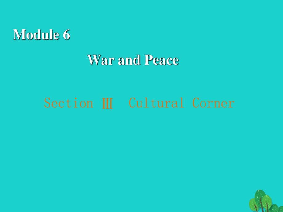 高中英語(yǔ) Module 6 Revision Section 3 Cultural Corner課件 外研版選修61_第1頁(yè)