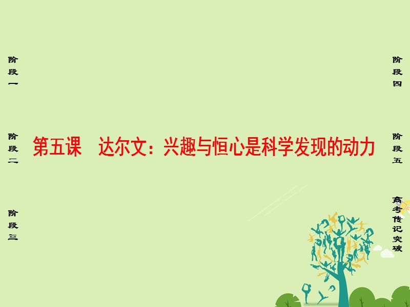 高中語文 第5課 達(dá)爾文：興趣與恒心是科學(xué)發(fā)現(xiàn)的動(dòng)力課件 新人教版_第1頁