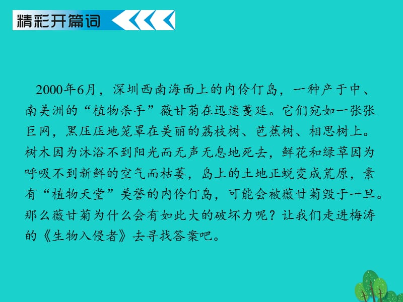 八年級語文上冊 第19課《生物入侵者》課件2 （新版）新人教版_第1頁