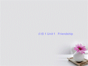 高考英語一輪復(fù)習(xí) Unit 1 Friendship課件 新人教版必修1