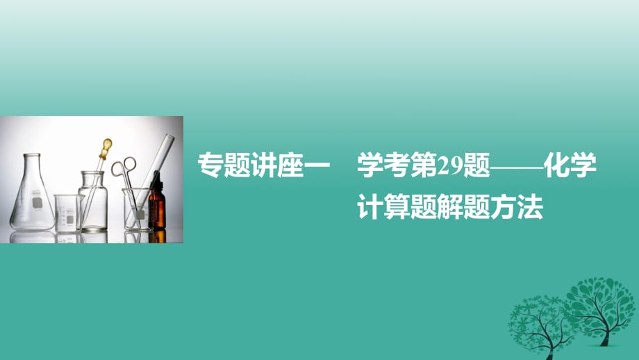 高考化學二輪復習 專題講座一 學考第29題-化學計算題解題方法課件_第1頁