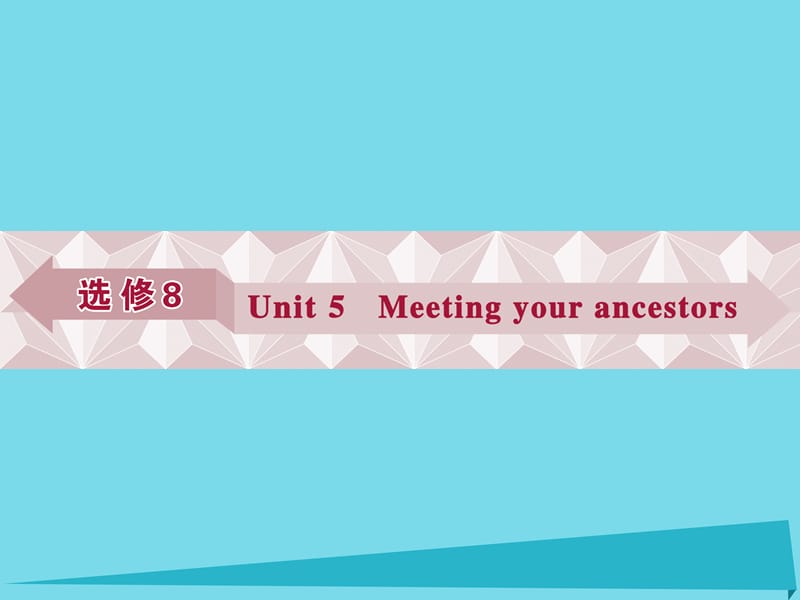 高考英語總復(fù)習(xí) 第一部分 基礎(chǔ)考點(diǎn)聚焦 Unit5 Meeting your ancestors課件 新人教版選修8_第1頁