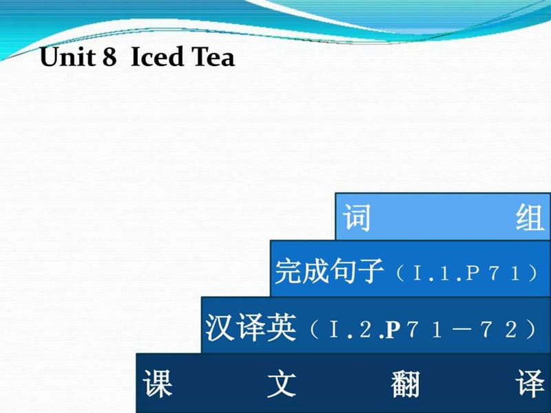 中职教材英语基础模块下册Unit8IcedTea课件_第1页