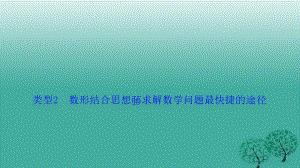 高考數學二輪復習 第二部分 方法篇 類型2 數形結合思想 求解數學問題最快捷的途徑課件 理