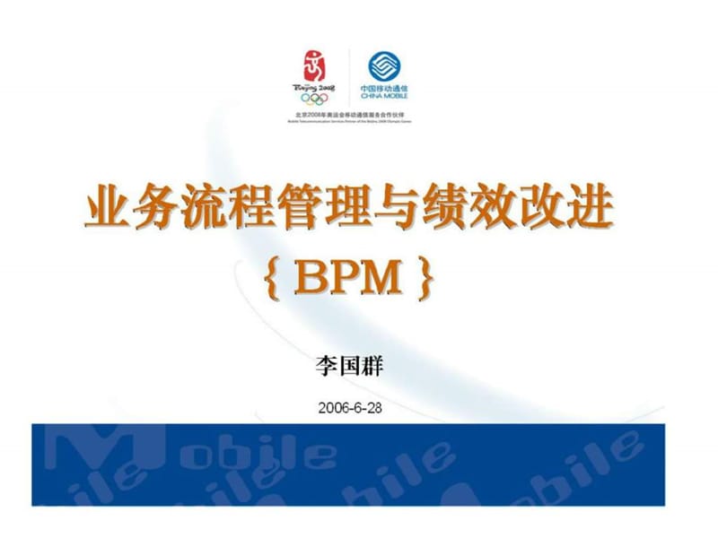 业务流程管理与绩效改进（BPM）_第1页