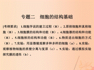 高考生物二輪復(fù)習(xí) 第一單元 生命系統(tǒng)的細(xì)胞基礎(chǔ) 專題二 細(xì)胞的結(jié)構(gòu)基礎(chǔ)課件