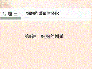 高考生物總復習 專題3 細胞的增殖與分化 第9講 光合作用課件