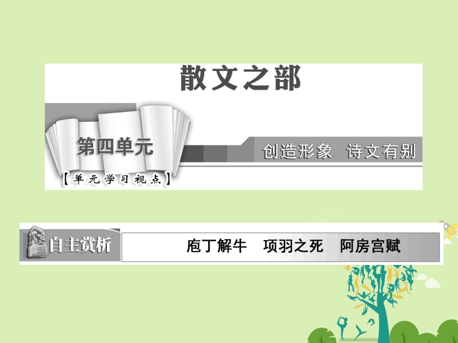 高中語文 第四單元 庖丁解牛課件 新人教版選修《中國古代詩歌散文欣賞》_第1頁