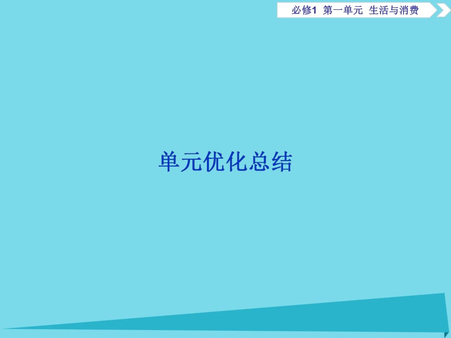 高考政治總復習 第一單元單元優(yōu)化總結課件（必修1）_第1頁