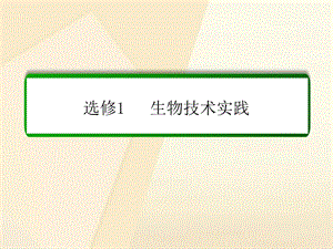 高考生物一輪復習 專題一 傳統(tǒng)發(fā)酵技術的應用課件 新人教版選修1