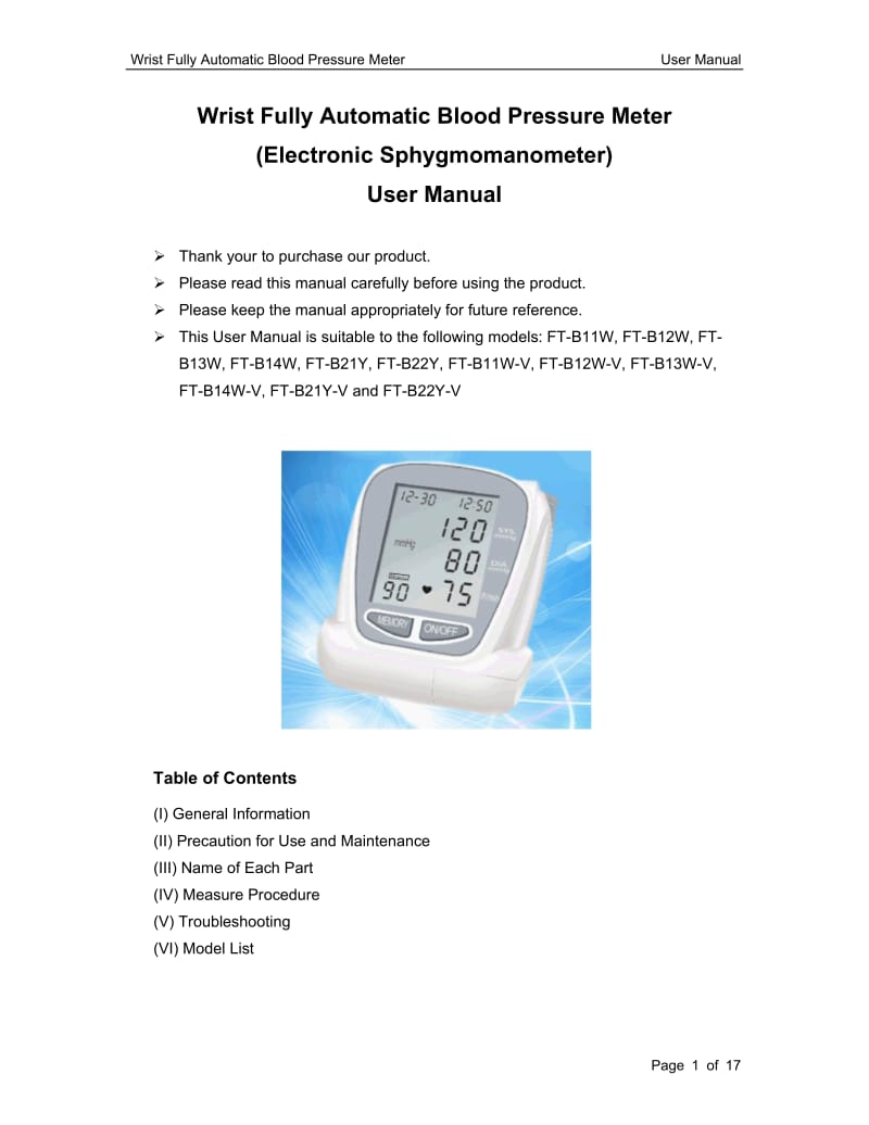 Attachment 11-Annex 1. Predicate Device User Manual_第1页