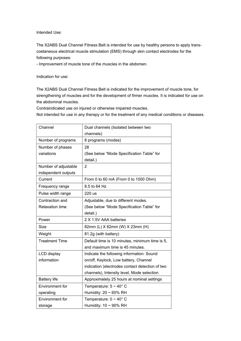 Device Information - Geniuschip Fitness Belt_第2页