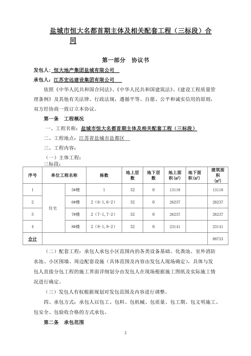 恒大名都主体及相关配套工程合同_第3页