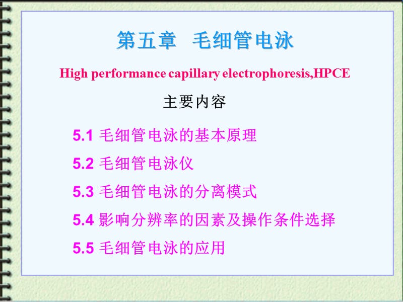 仪器分析第五章毛细管电泳_第1页