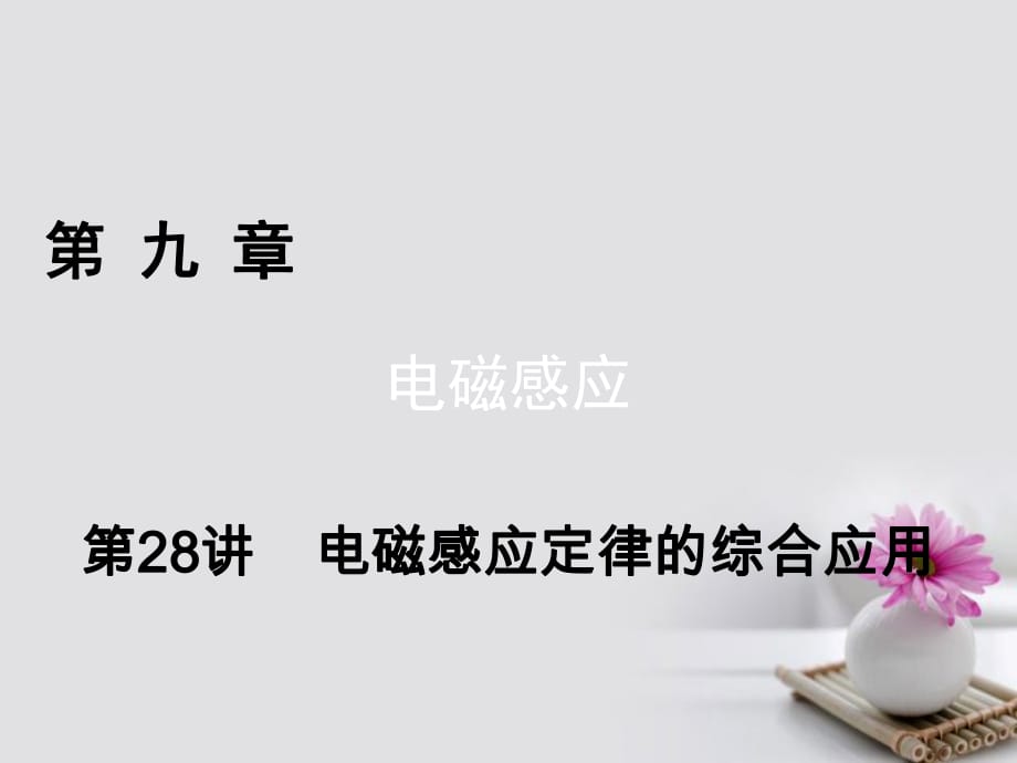 高考物理一轮总复习 第九章 电磁感应 第28讲 电磁感应定律的综合应用课件_第1页