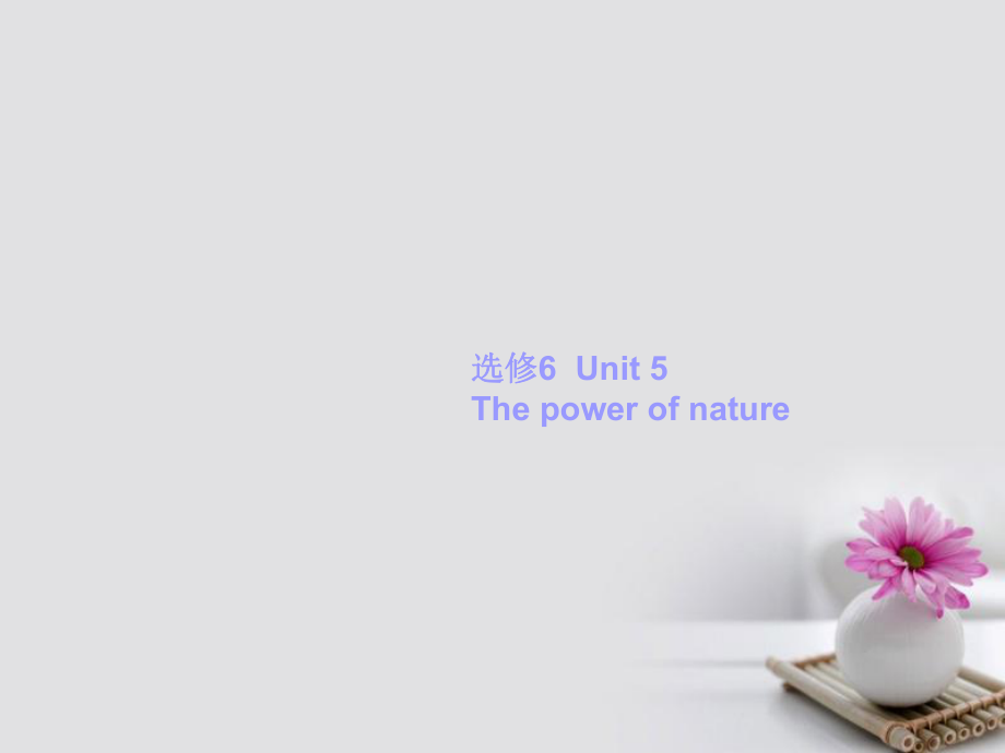 高考英語一輪復(fù)習(xí) Unit 5 The power of nature課件 新人教版選修6_第1頁