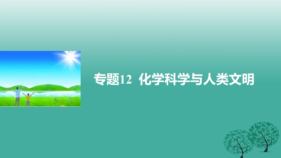 高考化學(xué)二輪復(fù)習(xí) 專題12 化學(xué)科學(xué)與人類文明課件_第1頁