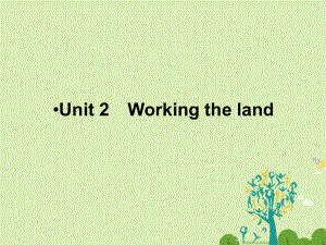 高考英語一輪復習 第一部分 模塊知識 Unit 2 Working the land課件 新人教版必修4