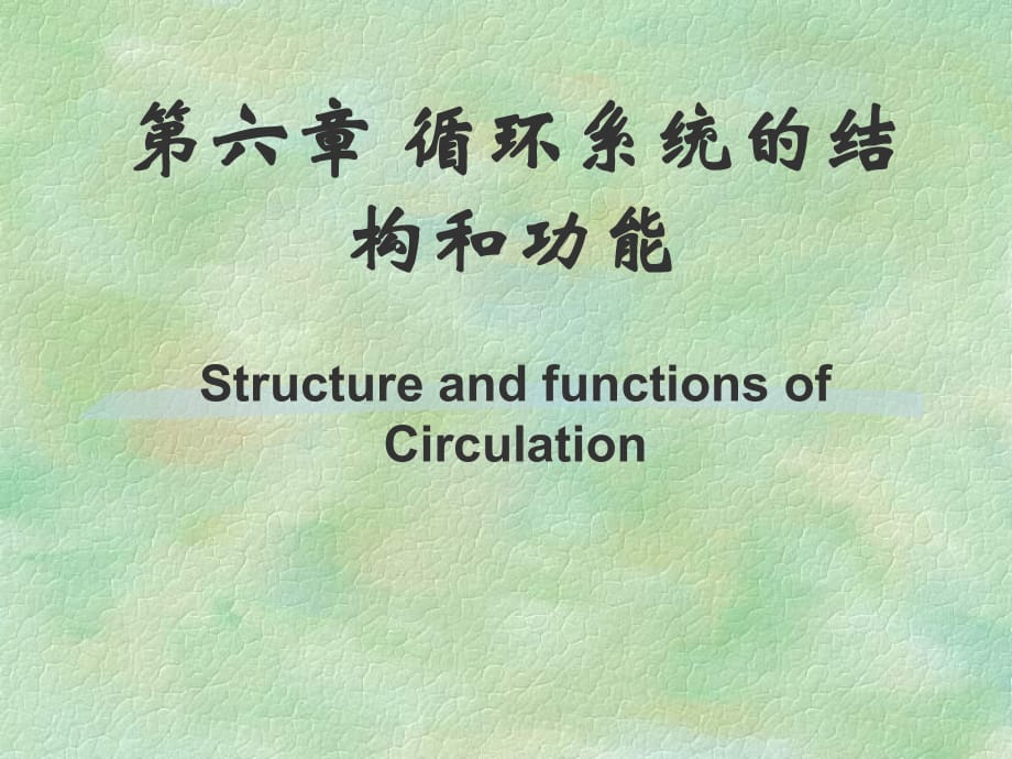 《人體解剖生理學(xué)》第六章循環(huán)系統(tǒng)的結(jié)構(gòu)和功能PPT課件_第1頁