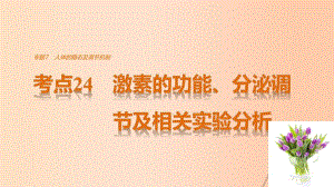 高考生物考前3個月專題復(fù)習(xí) 專題7 人體的穩(wěn)態(tài)及調(diào)節(jié)機制 考點24 激素的功能、分泌調(diào)節(jié)及相關(guān)實驗分析課件