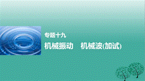 高考物理大二輪總復習與增分策略 專題十九 機械振動 機械波（加試）課件