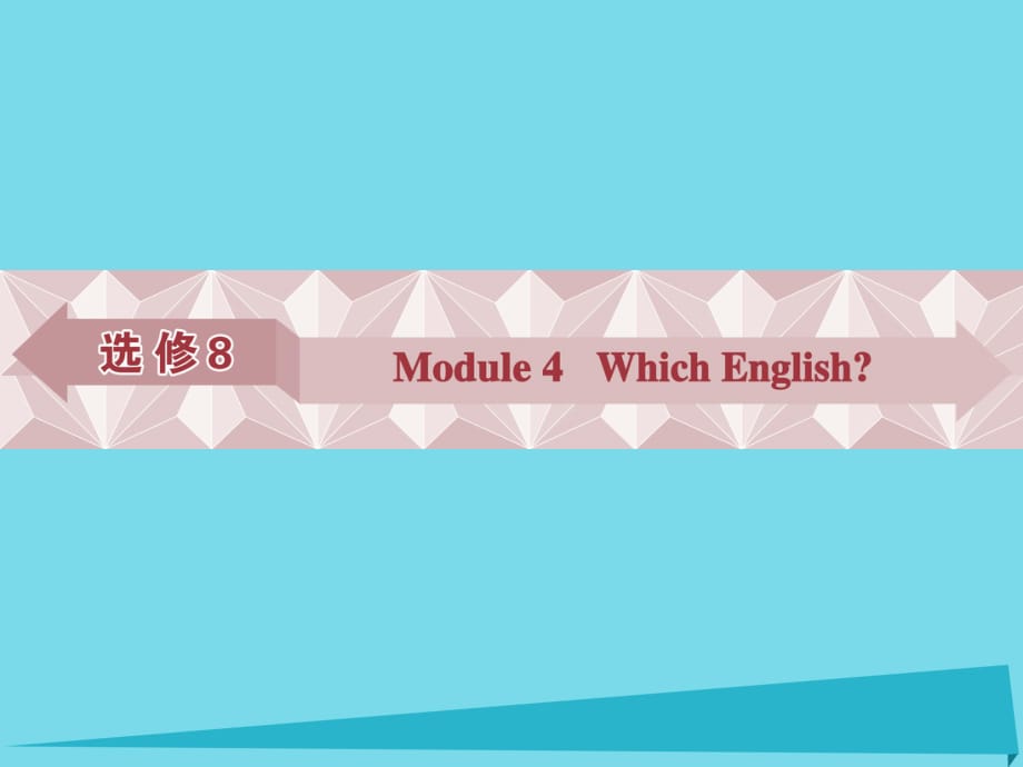 高考英语总复习 第一部分 基础考点聚焦 Module4 Which English课件 外研版选修8_第1页