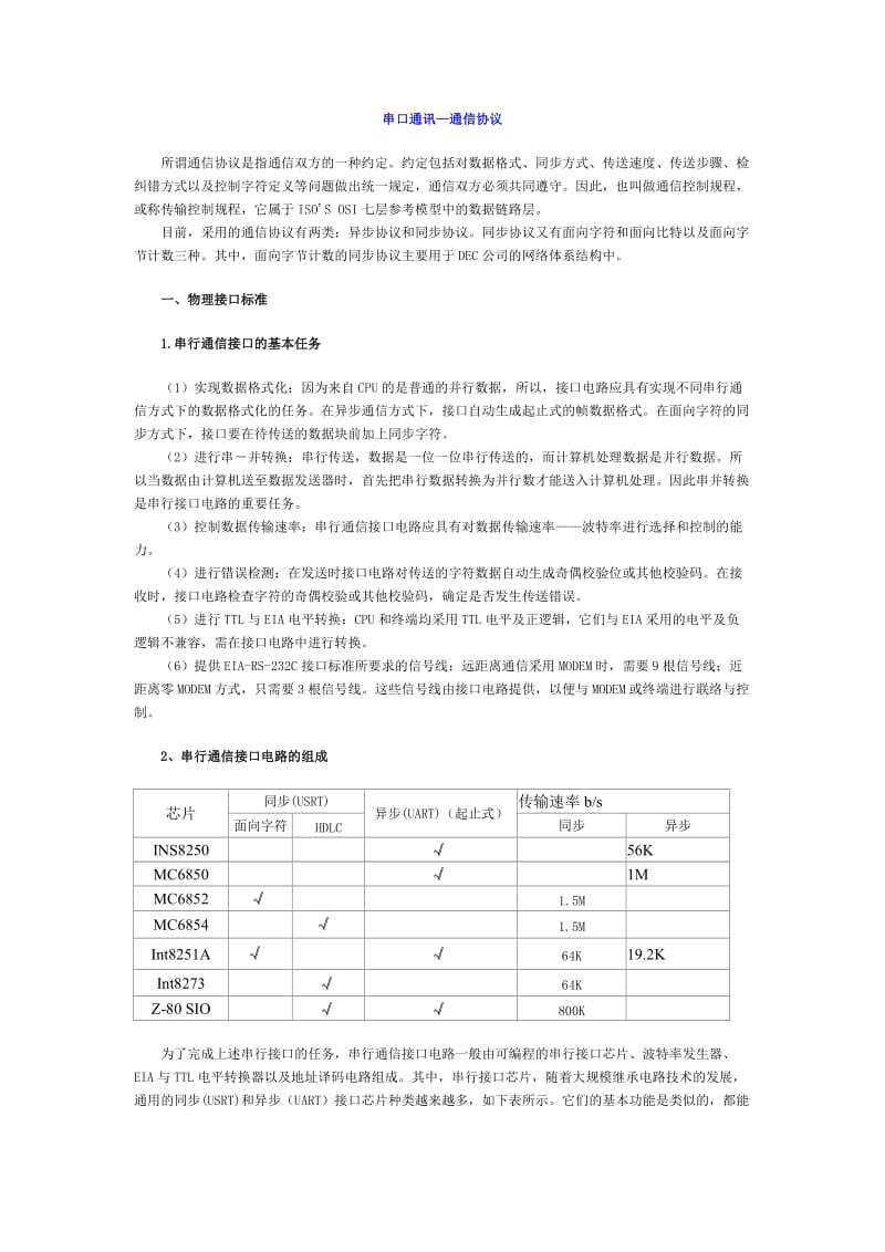 串口通讯通信协议技术_第1页