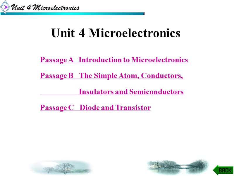 电子信息类专业英语（西电第二版）Unit4Microelectronics_第1页