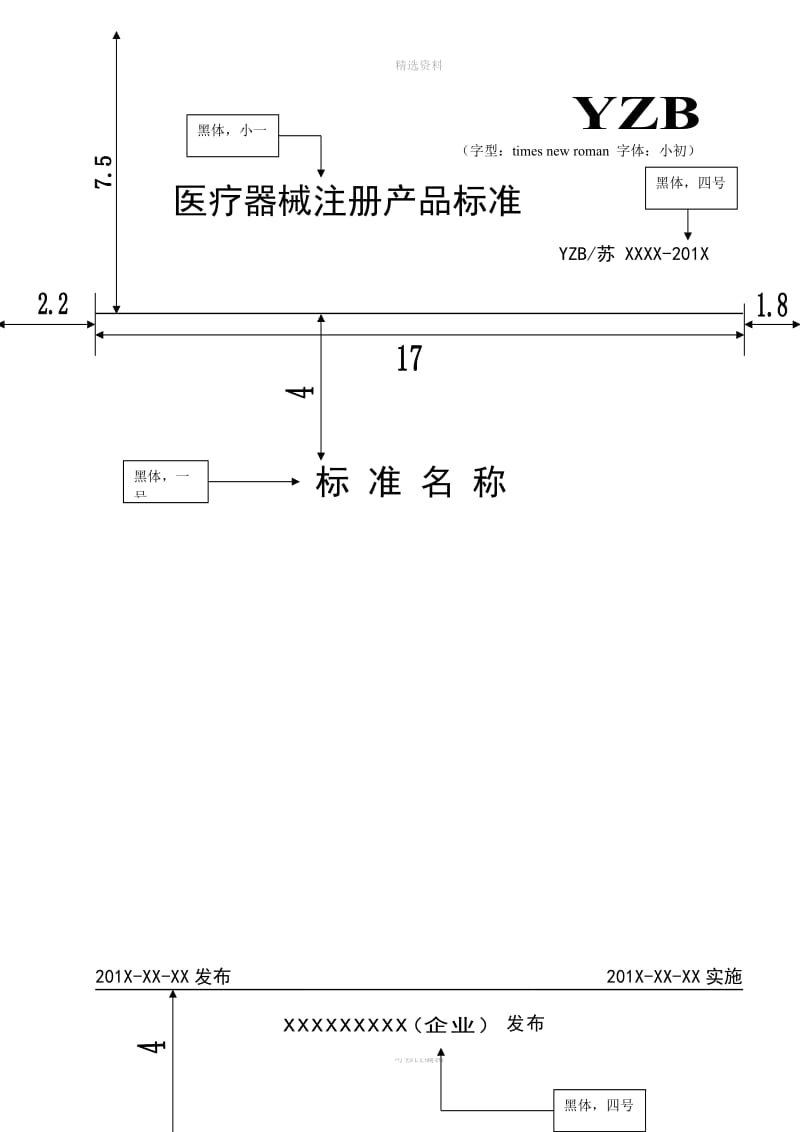 医疗器械注册产品标准模板_第2页